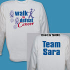 Personalized Walk to Defeat Cancer Long Sleeve Shirt 9074105X